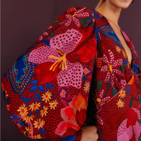 FARM Rio | Dresses | Farm Rio Red Wild Life Mini Dress | Poshmark